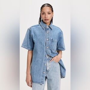 SLVRLAKE Sloane Short Sleeve Denim Shirt